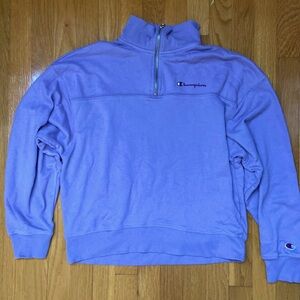 Champion Wonen’s Lavender Gray Zip-Up Sweatshirt